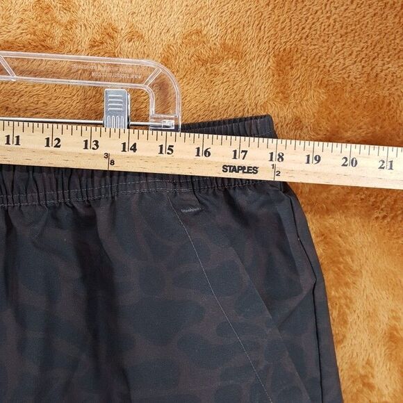 OAS Swimwear Mens XXL Brown Floral Blossom Swim Trunks Pockets Drawstring - Picture 7 of 10